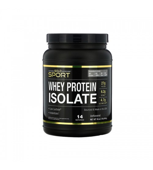 Ізолят California Gold Nutrition Whey Protein Isolate Unflavored 454g